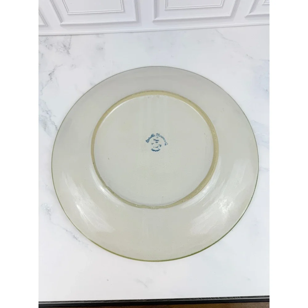 VTG Louisville Pottery John B. Taylor Large Round Serving Platter Harvest Grape